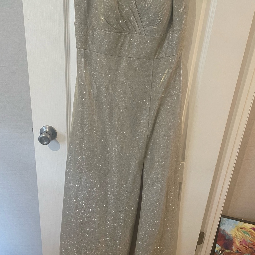 Oleg Cassini Glittering Strapless Dress